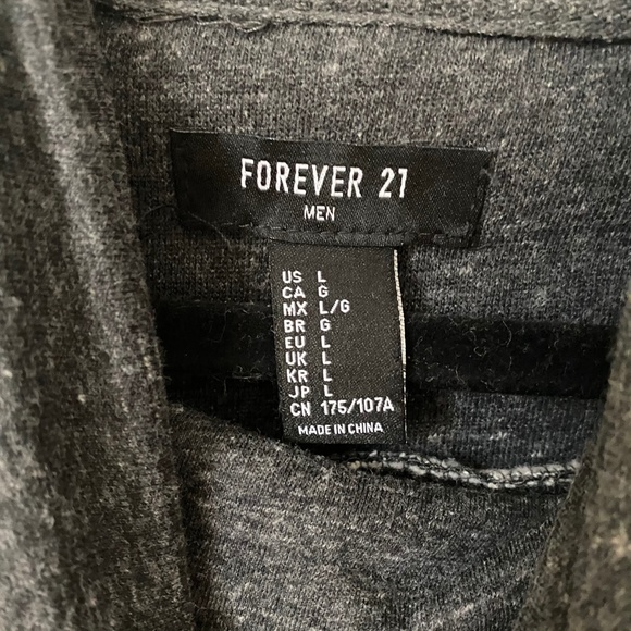 Forever 21 Men's Gray Heathered Cowl Neck Sweater - Picture 3 of 5